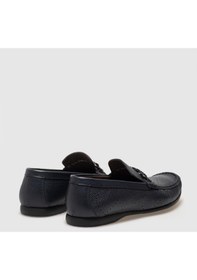 Resim Cabani Hakiki Deri Lacivert Tokalı Erkek Loafer-lacivert Lacivert 