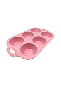 Resim 6 Bölmeli Silikon Muffin Kek Kalıbı Çok Renkli 