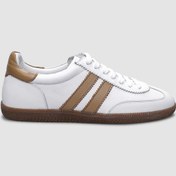 Resim Cabani %100 Hakiki Deri Beyaz Bağcıklı Kadın Sneaker Beyaz 