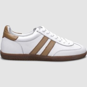 Resim Cabani %100 Hakiki Deri Beyaz Bağcıklı Kadın Sneaker Beyaz 