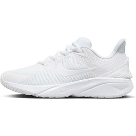 Resim Nike Dx7615-100 Star Runner4 Genç Koşu Ayakkabısı Beyaz 