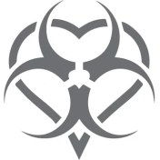 Resim Reysa Tasarım Kalpli Tehlike Simgesi Gri 17X17 cm 