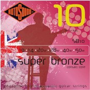 Resim Rotosound SB10 Super Bronze Contact Core Akustik Gitar Teli (10-50) 
