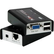 Resim Genel Markalar Vga Cat 5 Kvm (KEYBOARD/VİDEO MONİTOR/MOUSE) Mesafe Uzatma Cihazı, Usb Konsol, 100 Metre Usb Vga Ca 
