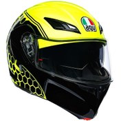 Resim Agv Compact St Kask Plk Detroit Sarı Fluo Siyah Agv