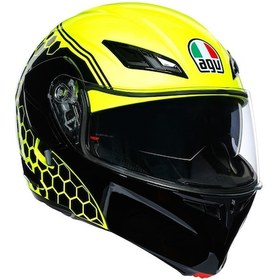 Resim Agv Compact St Kask Plk Detroit Sarı Fluo Siyah 