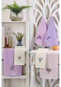 Resim 6 Parça Mutfak Kurulama Bezi 30 X 50 Cm Lavender Flower Çok Renkli 