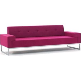 Resim Pink Kumaş Üçlü Ofis Kanepesi Pembe 