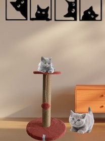 Resim Nursoft Stepli Kedi Tırmalama Tahtası Mercan 