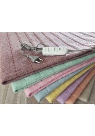 Resim Seçkin Boyralı Çift Kişilik Elektirikli Battaniye Keçeli 