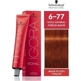Resim Igora Royal Saç Boyası 60ml - 6.77 Koyu Kumral Yoğun Bakır 
