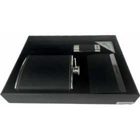 Resim Honest Çakmak Matara Anahtarlık Matara Set Siyah 