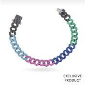 Resim RICH 925k SILVER MIX CUBA BRACELET (925K REAL SILVER) 