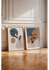 Resim Huhuli Ahşap Çerçeveli 2 Parça Set Tablo Huhu41 