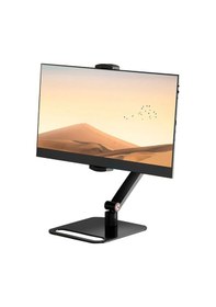 Resim Evrensel Tablet,telefon Ve Monitör Standı-360 Döner Masa Üstü Ekran Tutucu-metal Gövde 