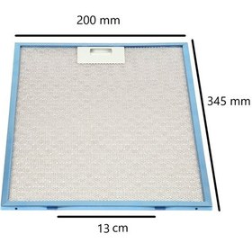 Resim Davlumbaz Alüminyum Tel Filtresi - 200 X 345 mm Tırnak Arası 13 Cm 