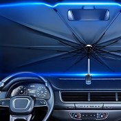 Resim Araba Güneşlik Şemsiyesi - Ön Cam için Isı Yalıtımı ve UV Koruma Güneşlik, Ayarlanabilir Kayışlarla Rulo Pencere Kapak, Çoğu Araç İçin Uygun, Araba Güneşlik, Araç Isı Koruyucu, Şık Şemsiye Tasarımı, Dayanıklı Güneşlik 