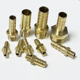Resim 2 adet Pirinç Erkek Dişli Hortum Barb Uç Adaptörü - Hidrolik, Pnömatik ve Su Sistemleri için Uygun, Kolay Sıkma için Altıgen Tutma Kolu ile Dayanıklı Metal Yapı 