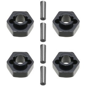 Resim Dianziye Axial Scx24 Axı90081 1/24 Rc Araba İçin Alüminyum Hex Bağlayıcı, Siyah 8 7 4.5mm, 4 Adet 