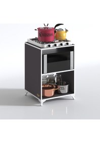 Resim Kenzlife ocak dolabı iclal gri 85*60*57 mutfak klasik setüstü ocak için modül 