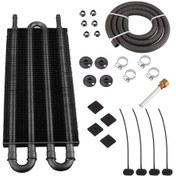 Resim Otomatik Klima Borulu Kondensör - 4 Satır Siyah, Isı Dağıtımı İyileştirici, Araba Modifikasyon Aksesuarı, Alüminyum Konstruksiyon 