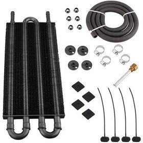 Resim Otomatik Klima Borulu Kondensör - 4 Satır Siyah, Isı Dağıtımı İyileştirici, Araba Modifikasyon Aksesuarı, Alüminyum Konstruksiyon 