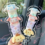 Resim 2 adet Sanrio için for kuromi & Melody Araba Koltuğu Kemer Kılıfları - Sevimli Karikatür Omuz Pedleri, Oyuncular Tasarımlar, Yumuşak Polyester Malzeme, Tüm Araçlar İçin Uygun, Rahat Seyahat Aksesuarları, Araç Güvenliği Aksesuarı, Zihinsel Tasarım, Dayanıklı Güvenlik Ekipmanı 
