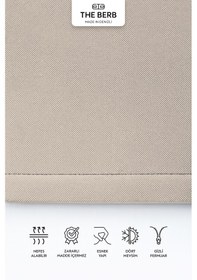 Resim 2'li Lakost Örgü Yastık Kılıfı Seti %100 Pamuk 50 X 70 Fermuarlı Bej 