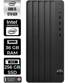 Resim HP PRO TOWER 290 G9 E6D3A5EA081 i5 12500 36GB RAM 256GB SSD W11H MASAÜSTÜ BİLGİSAYAR 