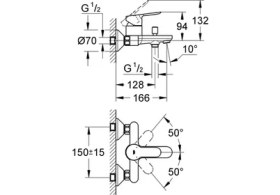 Resim Grohe BauEdge Banyo Bataryası - 23605000 