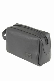 Resim Lizy 1050 Suni Deri Clutch Çanta, Traş / Makyaj Çantası 