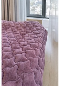 Resim Tek Kişilik Welsoft Yorgan - Çift Taraflı, Yumuşak, Hafif 160x 220cm Mor 