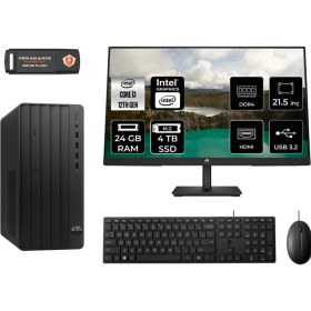 Resim Hp Pro Tower 290 G9 Intel Core I3 12100 24GB 4tb SSD 21.5" Fhd Monitör 6D3A1EA Fdos Masaüstü Bilgisayar & Per4 USB Bellek 6D3A1EAMNT325 