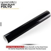 Resim Piano Black Parlak Siyah Cam Tavan Görünümlü Folyo 20cm X 152cm 