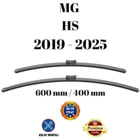 Resim Mg Hs 2018 2019 2020 2021 2022 2023 2024 2025 Uyumlu Ön Cam Silecek Süpürgesi Takımı 600/400mm Silbak Sb2416c 