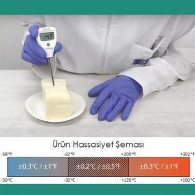 Resim Sevgift Hanna HI98501 Çok Hassas Problu Termometre 0.2ºC 
