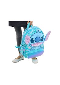 Resim Smiggle Stitch 36 Cm Anaokul Ve İlkokul Aşırı Şirin Çanta Kapüşon Detaylı Mavi 