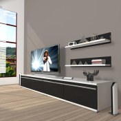 Resim Decoraktiv Eko 200T Mdf Tv Ünitesi Tv Sehpası - Beyaz - Siyah 
