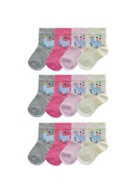 Resim Bhr Kids Hepsinerakip 12Li Kız Bebek Soket Çorap Renkli Desenli Ekonomik Çorap 