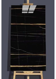 Resim 10 Adet 60x30 Kendiden Yapışkanlı Siyah Duvar Paneli 