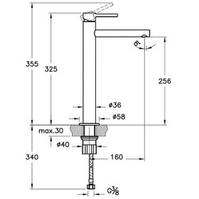 Resim Vitra Origin Çanak Large Lavabo Bataryası Fırçalı Nikel A4255834 