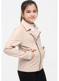 Resim Benitto Kids Kız Çocuk Deri Ceket 51262-pudra 