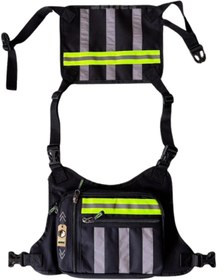 Resim Bosile Motosiklet Bisiklet Scooter Ön ve Arka Reflektörlü Göğüs Çantası 3 Gözlü 