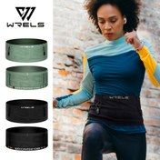 Resim WRELS Nefes Alabilir Koşu Bel Çantası - Fitness, Yoga ve Maraton için Güvenli Fermuarlı Cep ile Ayarlanabilir Elastik Kemer - Siyah, Havalandırma için File Tasarım, Koşu ve Açık Hava Aktiviteleri için Uygun 