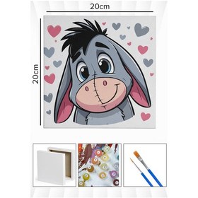 Resim Sayılarla Boyama 20x20 Cm Tuval Seti Fırça Boya Dahil Çıtaya Gerili - Küçük Sıpa 