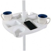 Resim Wezone Büyük Boy Beyaz Plaj Şemsiyesi Aksesuarı - Çevre Dostu Pp Malzeme, İçecek Ve Telefon Tutucu, 32-38 Mm Çubuklar İçin Çok Renkli 