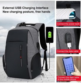Resim Willowhaven 17 İnç Usb Portlu Laptop Sırt Çantası, Su Geçirmez Moda Çantası, Günlük Kullanım İçin Laptop Çantası 