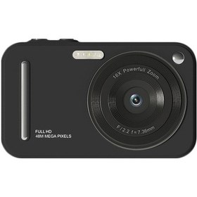 Resim Geeroyoo C21 1080p Dijital Fotoğraf Makinesi, 48mp, 16x Zoom, Otomatik Odaklama, Flaş, Güzellik Filtresi, Dahili Pil, Siyah 