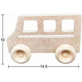 Resim Ahşap Oyuncak Minibüs 14,5x10cm Oy106 