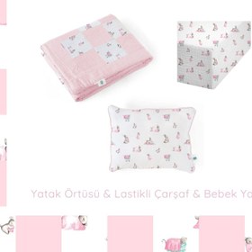 Resim Patchwork Bebek Odası Takımı - Bébé Lapin Rose 